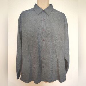 Pierre Cardin Men's Blue and White Button Down Shirt 60% Cotton